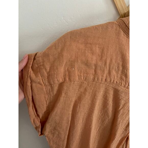 Thread & Supply Top Women's Medium Jane Blouse Button Up Tunic Linen Blend - Picture 9 of 9